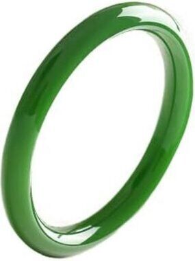 Elegant Green Jade Bangle Bracelet for Women | Feng Shui Good Luck & Wealth